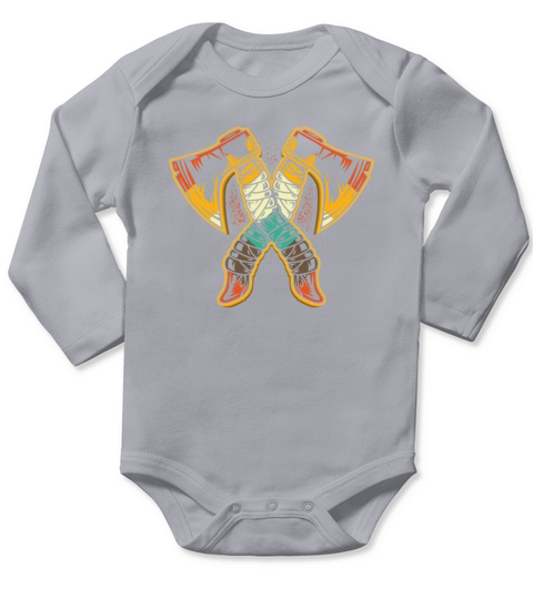 Retro Vintage Style Axe Thrower Throwing Ax Lover Long Sleeve Baby One-Piece