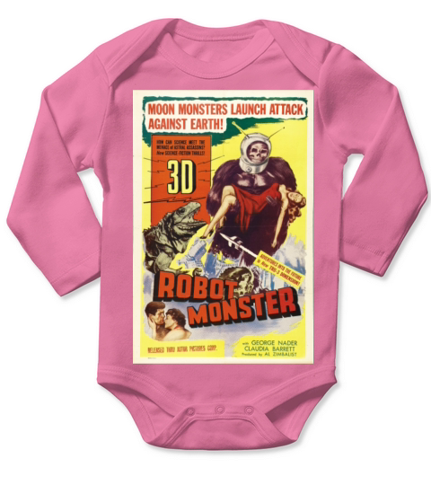Robot Monster Vintage movie Poster Long Sleeve Baby One-Piece