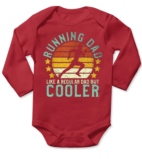 Running Dad Like A Regular Dad But Cooler Vintage shirt Long Sleeve Baby One-Piece