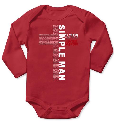 Simple Man 51 Years 1969-2020 Lynyrd Skynyrd shirt Long Sleeve Baby One-Piece