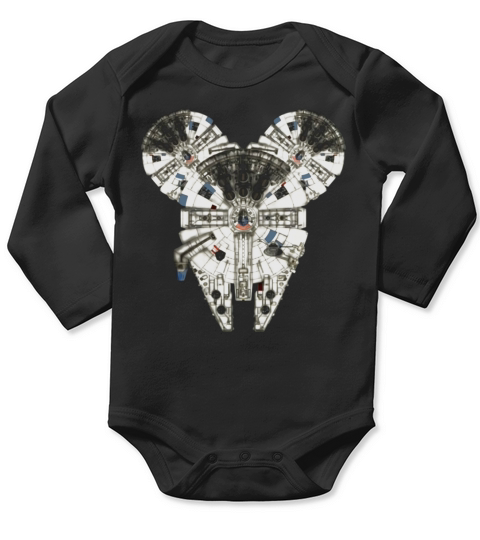 Star Wars Mousenium Falcon Long Sleeve Baby One-Piece