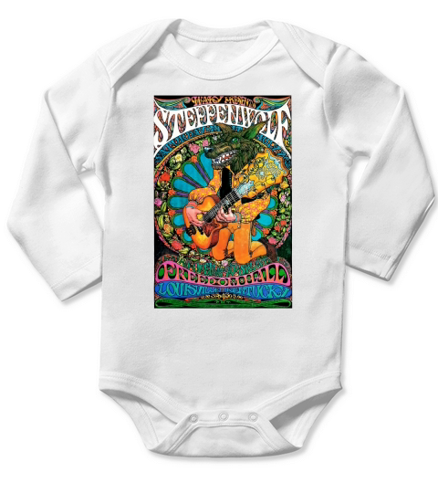 Steppenwolf Poster Fan Long Sleeve Baby One-Piece