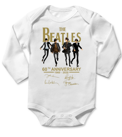 The Beatles 1960 2020 60th anniversary all siganture shirt Long Sleeve Baby One-Piece