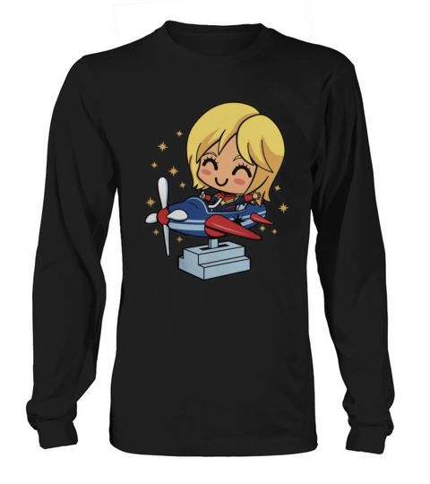 Cute girl Pilot in Training Long sleeved Unisex
