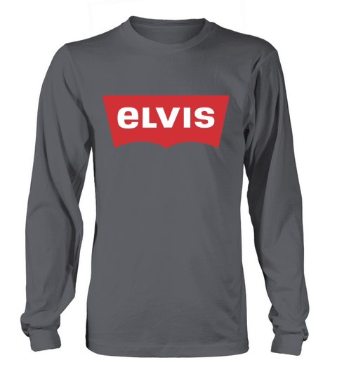Elvis   Levis Style Logo Long sleeved Unisex