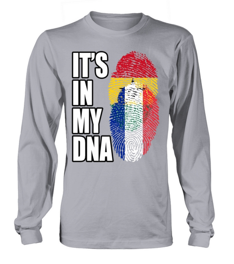 Ghanaian And French Mix Heritage DNA Flag Long sleeved Unisex