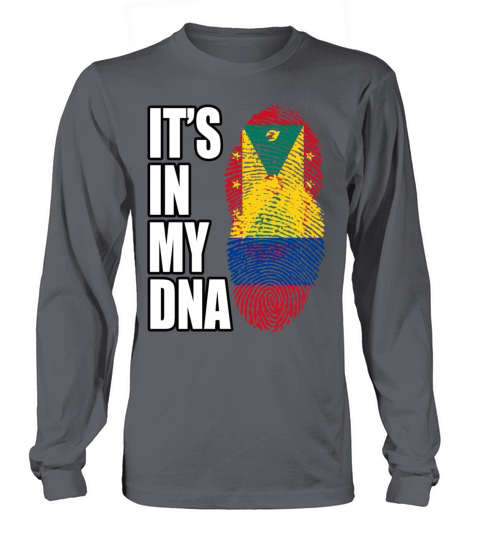Grenadian And Colombian Mix Heritage DNA Flag Long sleeved Unisex