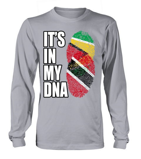 Guyanese And Trinidad Tobago Mix Heritage DNA Flag Long sleeved Unisex