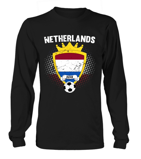 Netherlands Soccer T-Shirt 2018 Dutch Flag National Team Cup Long sleeved Unisex