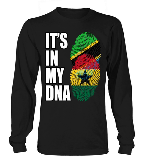 Tanzanian And Ghanaian Vintage Heritage DNA Flag Long sleeved Unisex
