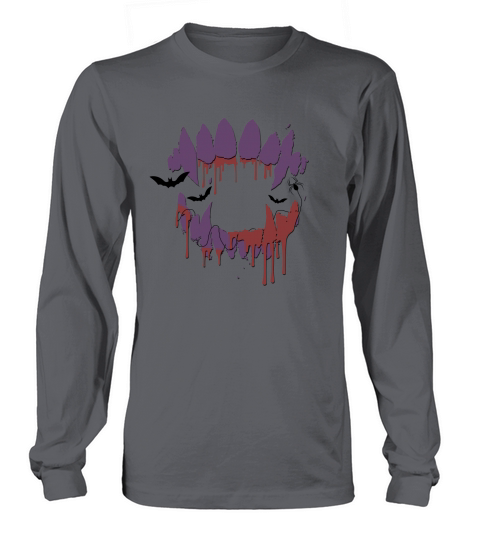 Wolf Vampire Monster Teeth Halloween Long sleeved Unisex