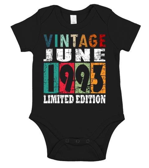1993 vintage born in June gift Short Sleeve Baby One-Piece