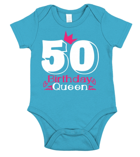 50th Birthday 50 Fifty Fiftieth Age Anniversary Short Sleeve Baby One-Piece