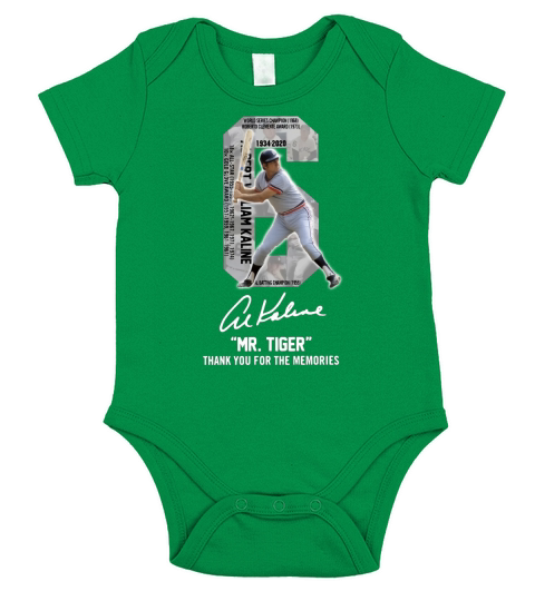 Albert William Kaline Signature Mr Tiger Thank You For The Memories shirt Short Sleeve Baby One-Piece