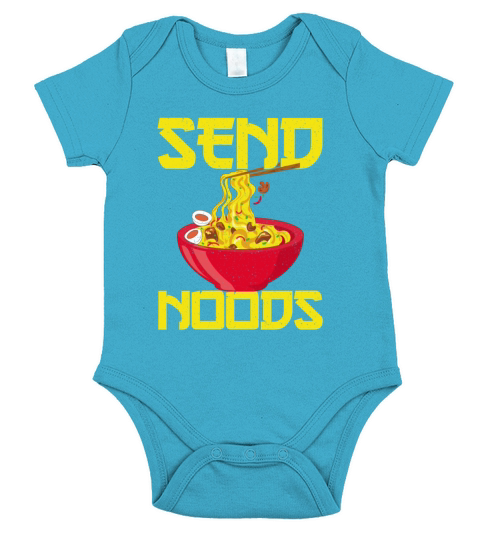 Asian Food Send Noods Funny Noodles Short Sleeve Baby One-Piece