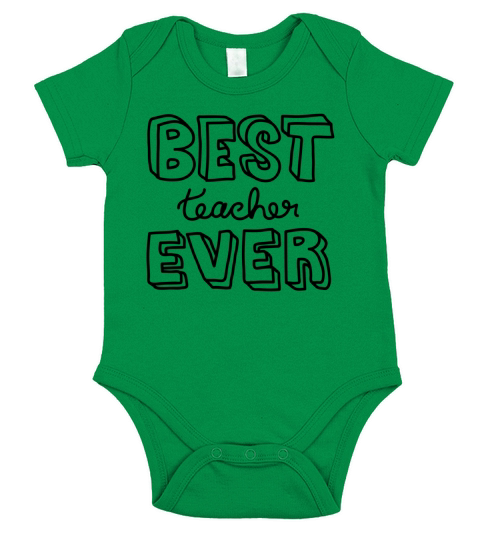 Best Teacher Doodle Quote Short Sleeve Baby One-Piece