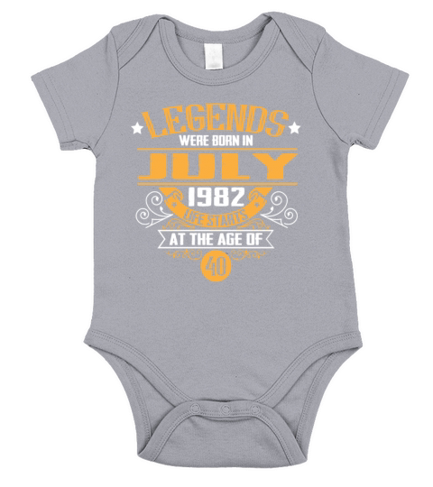 Birth Month July 1982 Vintage Vintage Birthday Short Sleeve Baby One-Piece