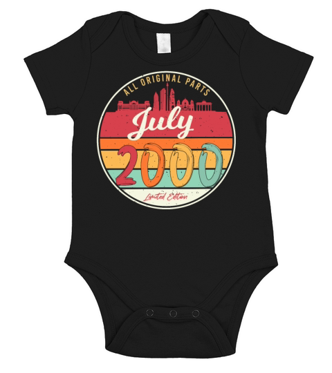 Birth Month July 2000 Short Sleeve Baby One-Piece