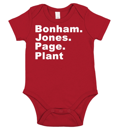 BONHAM. JONES. PAGE. PLANT. AUTHENTIC MEMBERS T-SHIRT 2016 Short Sleeve Baby One-Piece
