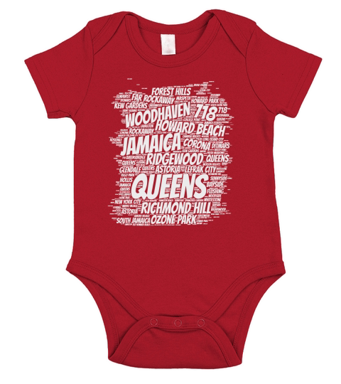 Born raised in queens borough new york city T-shirt Short Sleeve Baby One-Piece