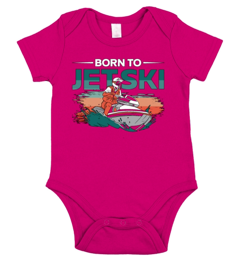 Born To Jetski Jet Skiing Water Sports Jet Ski Short Sleeve Baby One-Piece