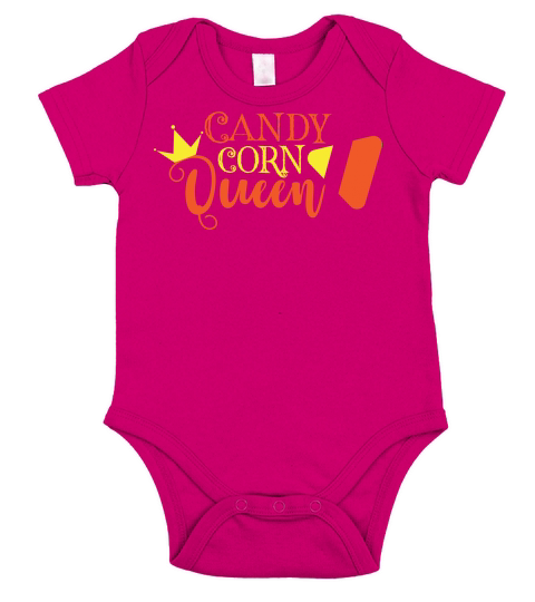 Candy corn queen Short Sleeve Baby One-Piece