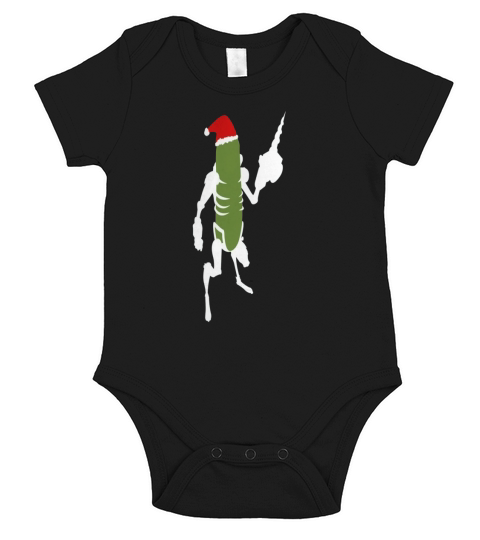 Christmas cartoon rick pickle Short Sleeve Baby One-Piece