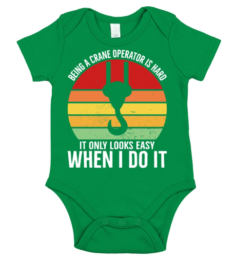 Crane Operator Driver Accessories Short Sleeve Baby One-Piece