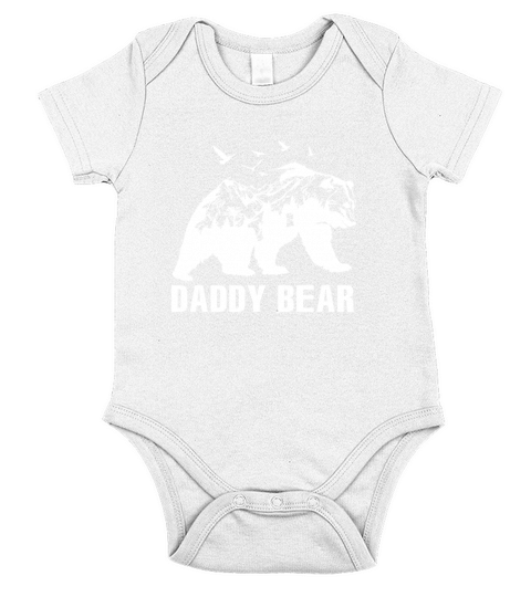 DADDY BEAR T SHIRT FATHERS DAY Short Sleeve Baby One-Piece