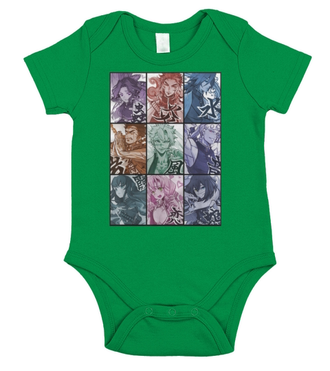 Demon Slayer Anime Kimetsu No Yaiba shirt Short Sleeve Baby One-Piece
