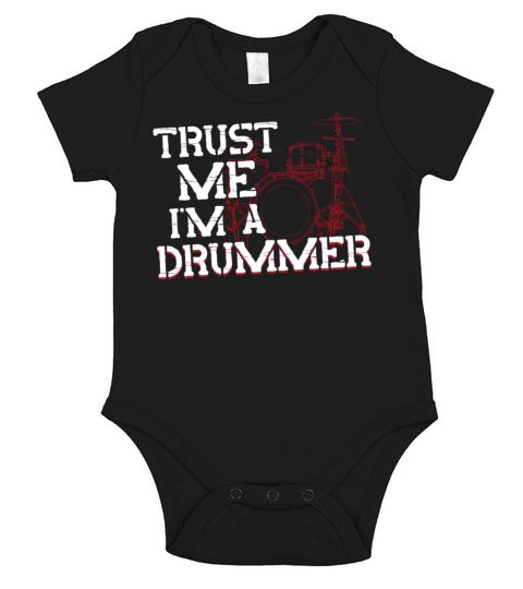 Drummer Drum Set Vintage Retro Short Sleeve Baby One-Piece