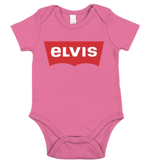 Elvis   Levis Style Logo Short Sleeve Baby One-Piece