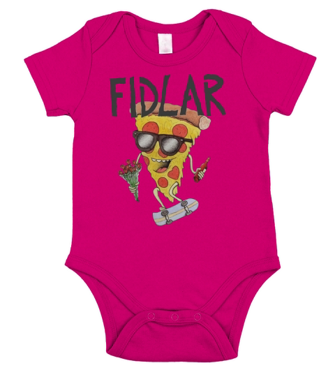 Fidlar Pizza T-Shirt Short Sleeve Baby One-Piece