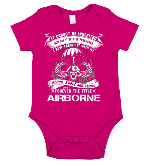 FOREVER THE TITLE AIRBORNE - VETERAN ARMY Short Sleeve Baby One-Piece