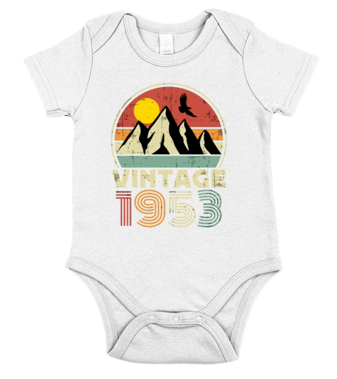 Funny Birthday Born in 1953 Limited Edition Short Sleeve Baby One-Piece