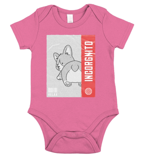 Funny Corgi Pun Quote Incorgnito Short Sleeve Baby One-Piece