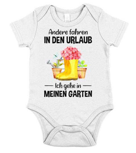 Garden Vacation Funny Quote Gardener Gift Idea Short Sleeve Baby One-Piece