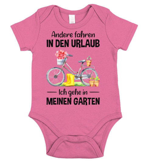 Garden Vacation Funny Quote Gardener Gift Idea Short Sleeve Baby One-Piece