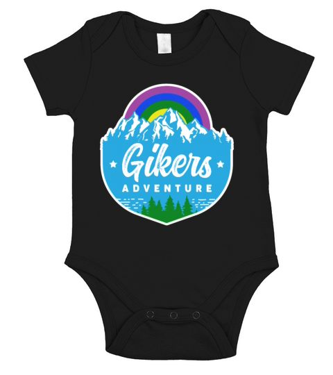 Gay Hiker and Biker Outdoor Activity Theme Gikers Short Sleeve Baby One-Piece