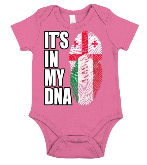 Georgian And Italian Mix Heritage DNA Flag Short Sleeve Baby One-Piece