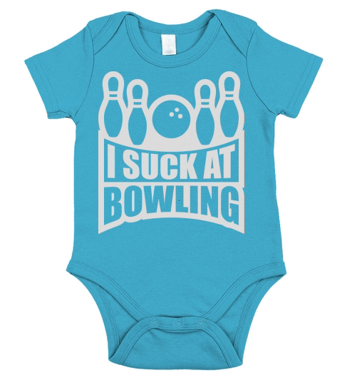 I suck at bowling Short Sleeve Baby One-Piece