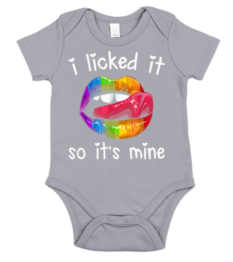 Lip I licked It So It&#8217;s Mine LGBT Short Sleeve Baby One-Piece