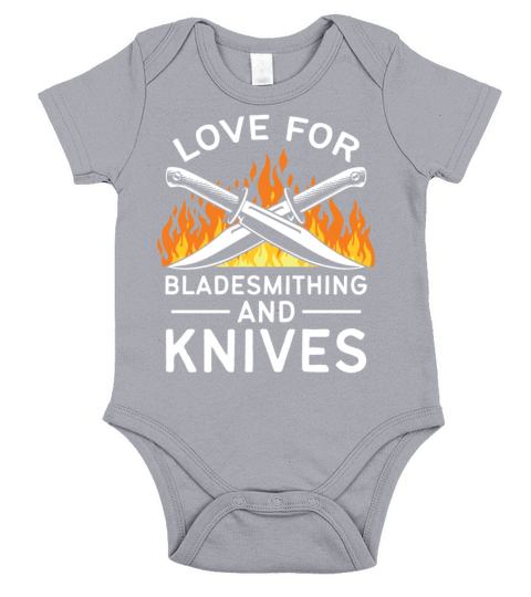 LOVE FOR BLADESMITHING AND KNIVES Short Sleeve Baby One-Piece