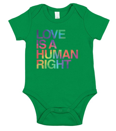 Love is Human Right LGBT Gay Pride Short Sleeve Baby One-Piece