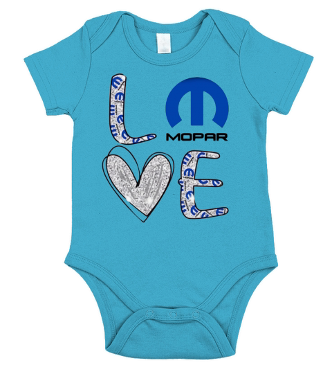 Love Mopar logo shirt Short Sleeve Baby One-Piece