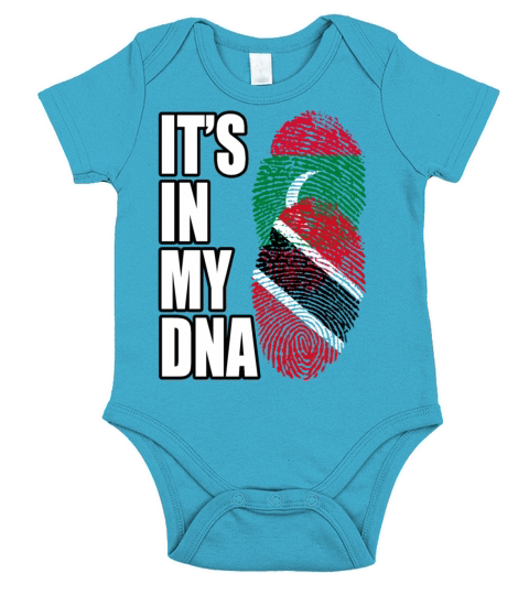 Maldivian And Trinidad Tobago Mix Heritage DNA Fla Short Sleeve Baby One-Piece