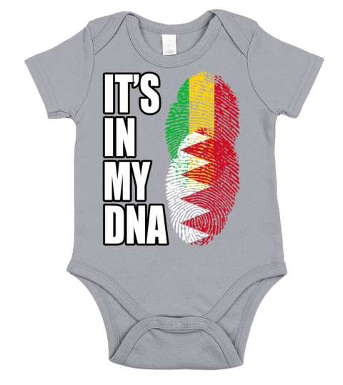 Malian And Bahraini Mix Heritage DNA Flag Short Sleeve Baby One-Piece