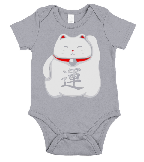 Maneki Neko Lucky Cat Short Sleeve Baby One-Piece