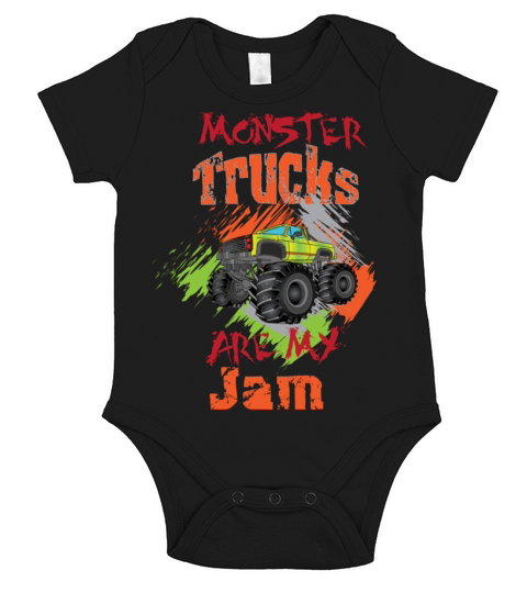 Monster Trucks For Boys Birthday Gift Short Sleeve Baby One-Piece