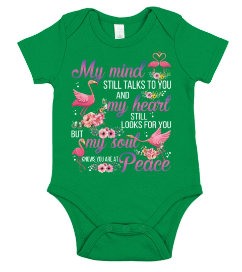 My Heart Still Looks For You Flamingos Short Sleeve Baby One-Piece